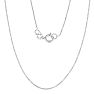 1/3 Carat Bezel Set Diamond Solitaire Necklace in 14K White Gold, 18 Inches Image-4