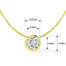 1/3 Carat Bezel Set Diamond Solitaire Necklace in 14K Yellow Gold, 18 Inches Image-5
