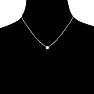 1/3 Carat Bezel Set Diamond Solitaire Necklace in 14K Yellow Gold, 18 Inches Image-6