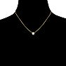 1/2 Carat Bezel Set Diamond Solitaire Necklace in 14K Yellow Gold, 18 Inches Image-6