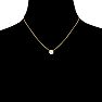3/4 Carat Bezel Set Diamond Solitaire Necklace in 14K Yellow Gold, 18 Inches Image-6