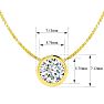 3/4 Carat Bezel Set Diamond Solitaire Necklace in 14K Yellow Gold, 18 Inches Image-5