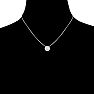 1 1/2 Carat Bezel Set Diamond Solitaire Necklace in 14K White Gold, 18 Inches Image-6