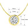 1 1/2 Carat Bezel Set Diamond Solitaire Necklace in 14K Yellow Gold, 18 Inches Image-5