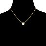 1 1/2 Carat Bezel Set Diamond Solitaire Necklace in 14K Yellow Gold, 18 Inches Image-6