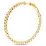 14K Yellow Gold 8 Carat Diamond Inside Out Hoop Earrings, 2 Inches Image-3