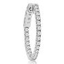 1/2 Carat Crystal Hoop Earrings In Sterling Silver, 3/4 Inch Image-3