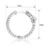 1/2 Carat Crystal Hoop Earrings In Sterling Silver, 3/4 Inch Image-4