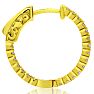 1/2 Carat Crystal Hoop Earrings In 14K Yellow Gold Over Sterling Silver, 3/4 Inch Image-2