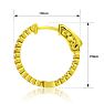 1/2 Carat Crystal Hoop Earrings In 14K Yellow Gold Over Sterling Silver, 3/4 Inch Image-4