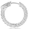 3/4 Carat Crystal Hoop Earrings In Sterling Silver, 3/4 Inch Image-2