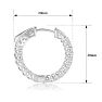3/4 Carat Crystal Hoop Earrings In Sterling Silver, 3/4 Inch Image-4