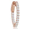 3/4 Carat Crystal Hoop Earrings In 14K Rose Gold Over Sterling Silver, 3/4 Inch Image-3