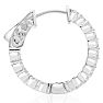 1 Carat Crystal Hoop Earrings In Sterling Silver, 3/4 Inch Image-2
