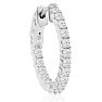 1 Carat Crystal Hoop Earrings In Sterling Silver, 3/4 Inch Image-3