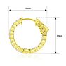 1 Carat Crystal Hoop Earrings In 14K Yellow Gold Over Sterling Silver, 3/4 Inch Image-4