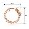1 Carat Crystal Hoop Earrings In 14K Rose Gold Over Sterling Silver, 3/4 Inch Image-4