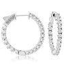 1 1/2 Carat Crystal Hoop Earrings In Sterling Silver, 1 Inch Image-1