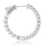 1 1/2 Carat Crystal Hoop Earrings In Sterling Silver, 1 Inch Image-2