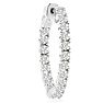 1 1/2 Carat Crystal Hoop Earrings In Sterling Silver, 1 Inch Image-3