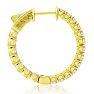 1 1/2 Carat Crystal Hoop Earrings In 14K Yellow Gold Over Sterling Silver, 1 Inch Image-2