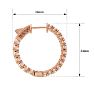 1 1/2 Carat Crystal Hoop Earrings In 14K Rose Gold Over Sterling Silver, 1 Inch Image-4