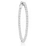 2 Carat Crystal Hoop Earrings In Sterling Silver, 1 1/2 Inches Image-3