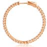2 Carat Crystal Hoop Earrings In 14K Rose Gold Over Sterling Silver, 1 1/2 Inches Image-2