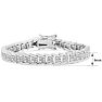 1 Carat Diamond Bracelet In Platinum Overlay, 7 Inches.  Beautiful Style That Everyone Loves! Image-4