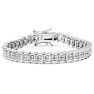 2 Carat Diamond Bracelet In Platinum Overlay, 7 Inches. An Update Of A Beloved Style!  You Will Love This Bracelet! Image-1