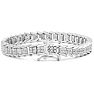 2 Carat Diamond Bracelet In Platinum Overlay, 7 Inches. An Update Of A Beloved Style!  You Will Love This Bracelet! Image-2