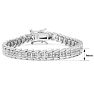 2 Carat Diamond Bracelet In Platinum Overlay, 7 Inches. An Update Of A Beloved Style!  You Will Love This Bracelet! Image-3