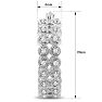 1/2 Carat Double Row Diamond Hoop Earrings, 3/4 Inch, Beautiful, Classic, Shiny! Image-4