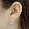 Vine Leaf Diamond Earrings, 1/2 Inch. Brand New Beautiful Style! Image-2