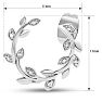 Vine Leaf Diamond Earrings, 1/2 Inch. Brand New Beautiful Style! Image-4