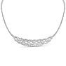 1/4 Carat Diamond Designer Necklace In Platinum Overlay, 18 Inches. Beautiful Necklace! Back In Stock After 1 Year! Image-1
