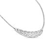 1/4 Carat Diamond Designer Necklace In Platinum Overlay, 18 Inches. Beautiful Necklace! Back In Stock After 1 Year! Image-2