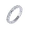 2 Carat Round Diamond Eternity Ring In 14 Karat White Gold, Ring Size 4 Image-2