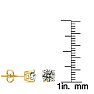1 1/2 Carat Diamond Stud Earrings in 14 Karat Yellow Gold Image-4
