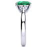 2 Carat Oval Shape Emerald and Diamond Ring In 14K White Gold Image-4