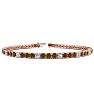 3 1/2 Carat Chocolate Bar Brown Champagne And White Diamond Alternating Tennis Bracelet In 14 Karat Rose Gold Available In 6-9 Inch Lengths Image-1
