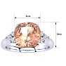 3-1/5 Carat Cushion Cut Morganite and Diamond Ring In 14K White Gold Image-6
