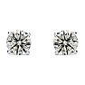 1.45 Carat Colorless Diamond Stud Earrings 14 Karat White Gold Image-2