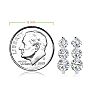 Diamond Drop Earrings: 1ct Three Genuine Natural Diamond Graduated Drop Earrings In 14K White Gold. Fantastic Value! Image-2