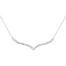 19 Natural Diamond Curved V Necklace, 17 Inches. Such a Beautiful Style!!!  Image-1