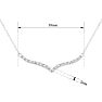 19 Natural Diamond Curved V Necklace, 17 Inches. Such a Beautiful Style!!!  Image-3
