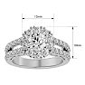 2 1/4 Carat Round Shape Halo Diamond Engagement Ring In 14K White Gold Image-5