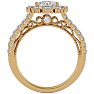 2 1/4 Carat Round Shape Halo Diamond Engagement Ring In 14K Yellow Gold Image-3