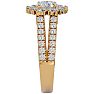 2 1/4 Carat Round Shape Halo Diamond Engagement Ring In 14K Yellow Gold Image-4