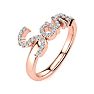 Personalized Diamond Name Ring In 14K Rose Gold - 3 Letters, 1/5cttw Image-2